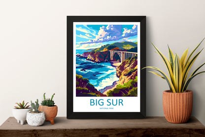 Big Sur National Park Travel Print Wall Art Big Sur Wall Hanging Home Décor Big Sur Gift Art Lovers California Lover Gift Big Sur Poster