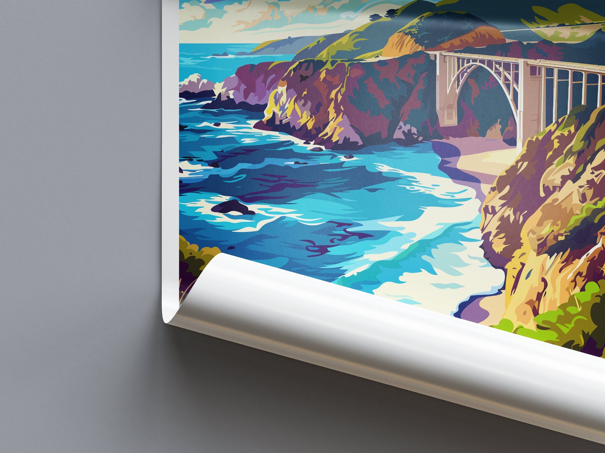 Big Sur National Park Travel Print Wall Art Big Sur Wall Hanging Home Décor Big Sur Gift Art Lovers California Lover Gift Big Sur Poster