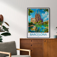 Barcelona Travel Print Wall Art Barcelona Wall Hanging Home Décor Barcelona Gift Art Lovers Spain Art Lover Gift Barcelona Print Spain Art