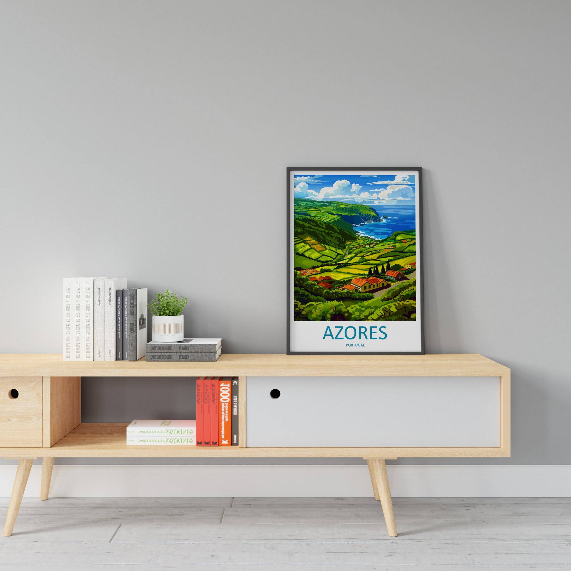Azores Travel Print Wall Art Azores Wall Hanging Home Décor Azores Gift Art Lovers Portugal Art Lover Gift Azores Wall Décor Print