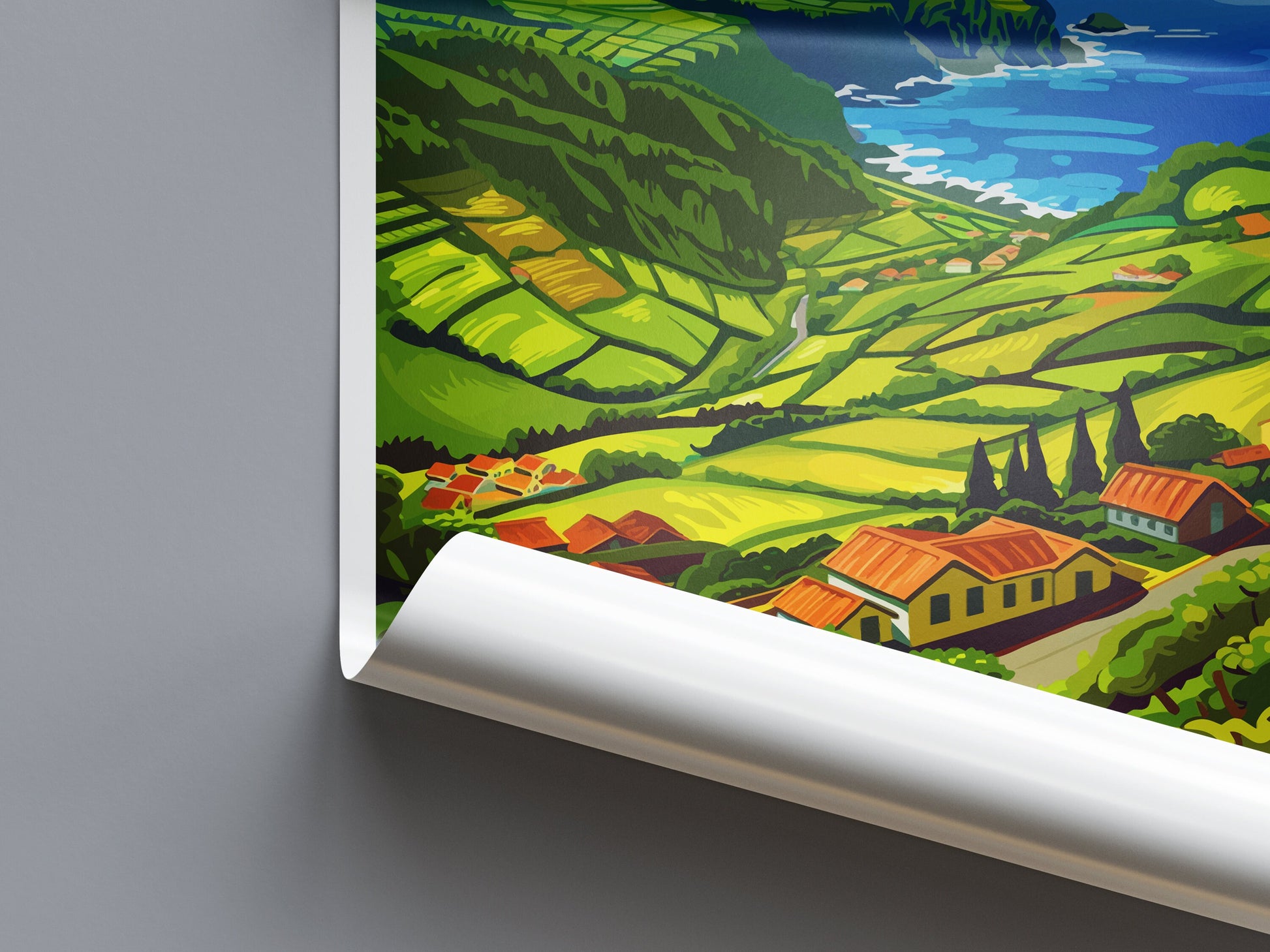 Azores Travel Print Wall Art Azores Wall Hanging Home Décor Azores Gift Art Lovers Portugal Art Lover Gift Azores Wall Décor Print