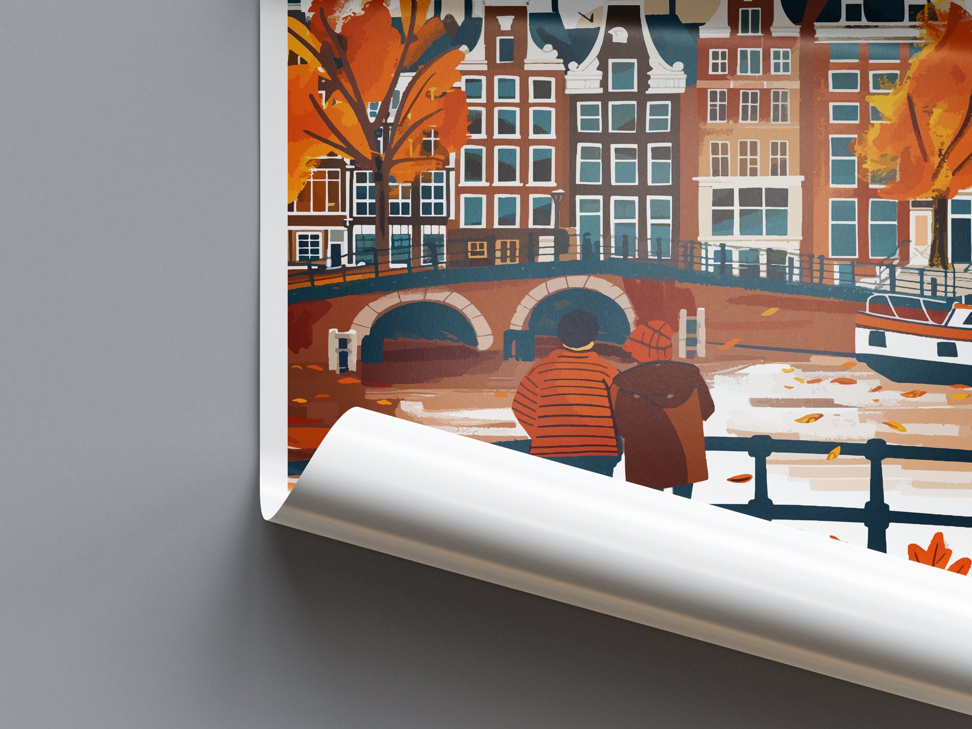Amsterdam Travel Print Wall Art Amsterdam Wall Hanging Home Décor Amsterdam Gift Art Lovers Netherlands Art Lover Gift Amsterdam Decor