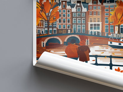 Amsterdam Travel Print Wall Art Amsterdam Wall Hanging Home Décor Amsterdam Gift Art Lovers Netherlands Art Lover Gift Amsterdam Decor