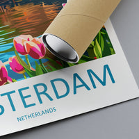 Amsterdam Travel Print Wall Art Amsterdam Wall Hanging Home Décor Amsterdam Gift Art Lovers Netherlands Art Lover Gift Amsterdam Decor