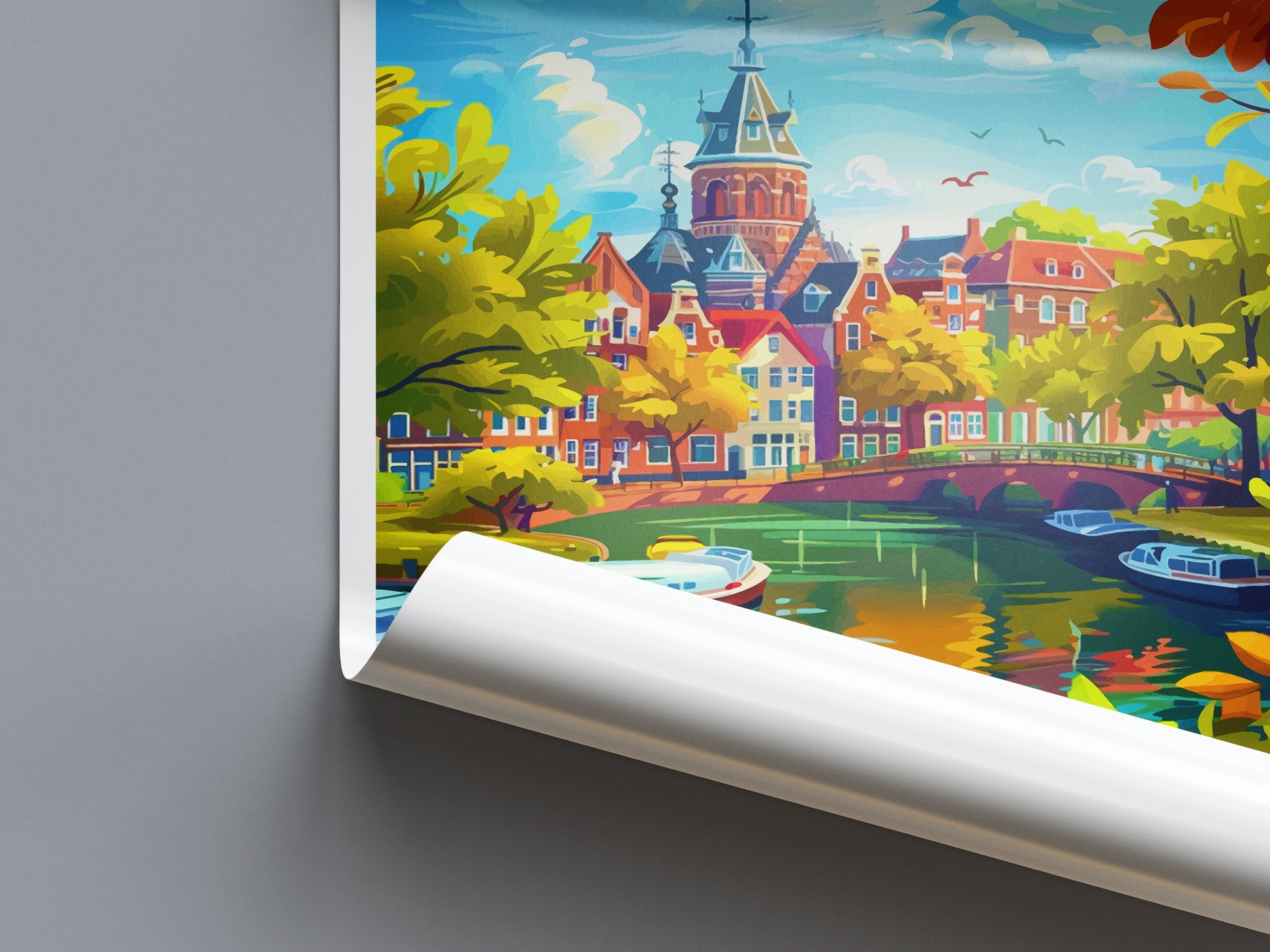 Amsterdam Travel Print Wall Art Amsterdam Wall Hanging Home Décor Amsterdam Gift Art Lovers Netherlands Art Lover Gift Amsterdam Decor