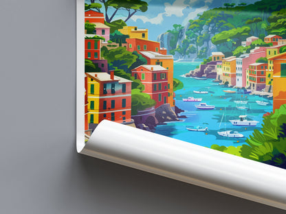 Portofino Travel Print Wall Art Portofino Wall Hanging Home Décor Portofino Gift Art Lovers Italy Art Lover Gift Portofino Print Portofino