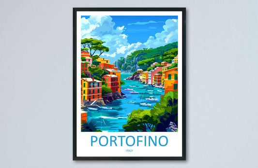 Portofino Travel Print Wall Art Portofino Wall Hanging Home Décor Portofino Gift Art Lovers Italy Art Lover Gift Portofino Print Portofino