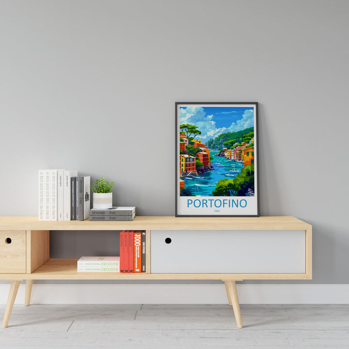 Portofino Travel Print Wall Art Portofino Wall Hanging Home Décor Portofino Gift Art Lovers Italy Art Lover Gift Portofino Print Portofino