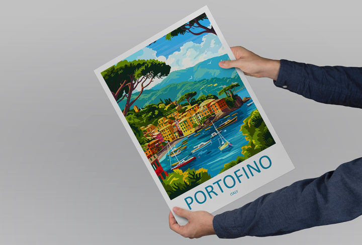 Portofino Travel Print Wall Art Portofino Wall Hanging Home Décor Portofino Gift Art Lovers Italy Art Lover Gift Portofino Print Portofino