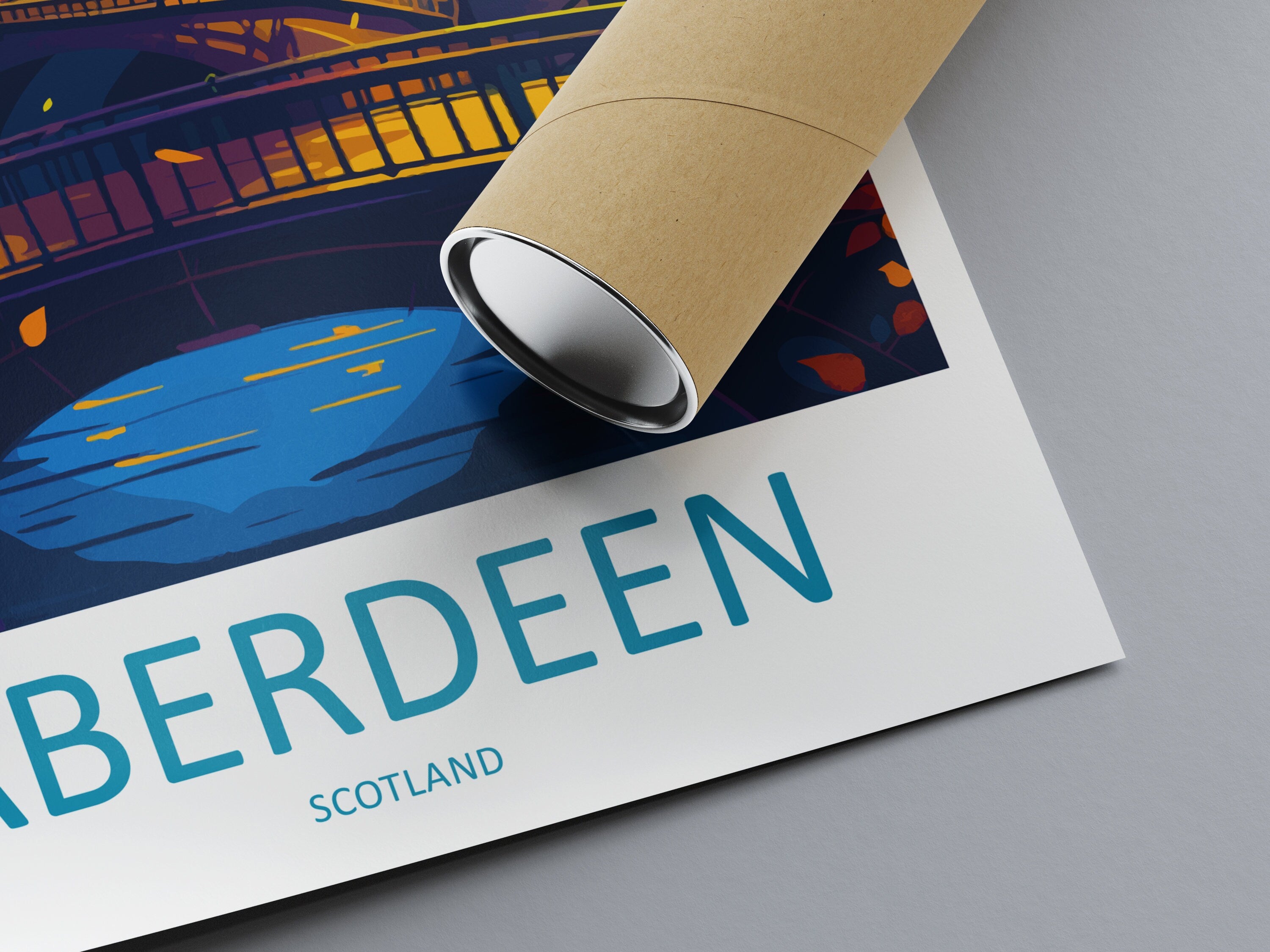 Aberdeen Print Aberdeen Home Décor Scotland City Art Print Aberdeen Wall Art for Scotland Enthusiast Gift Wall Hanging Aberdeen Cityscape