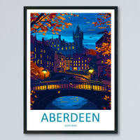 Aberdeen Print Aberdeen Home Décor Scotland City Art Print Aberdeen Wall Art for Scotland Enthusiast Gift Wall Hanging Aberdeen Cityscape