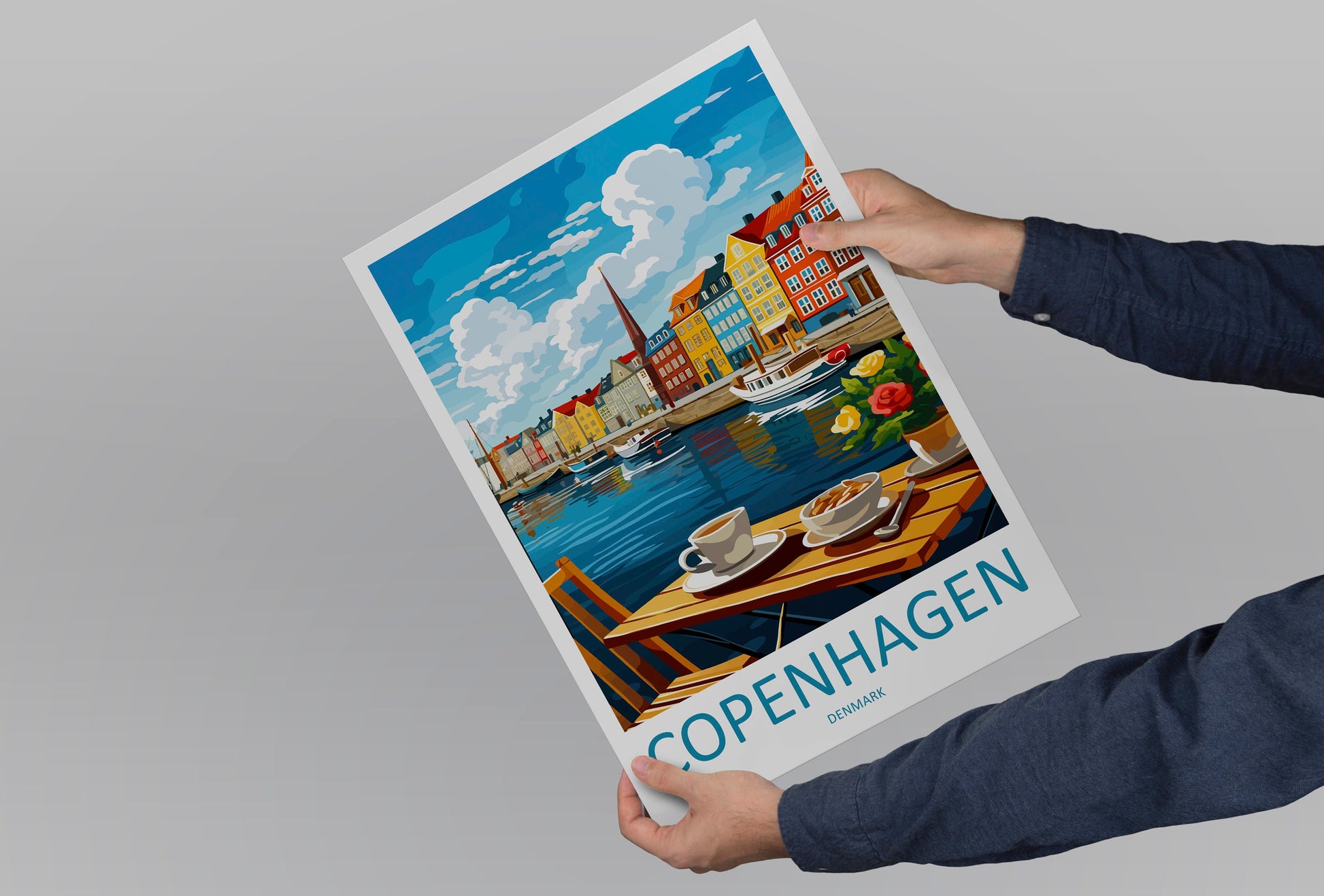 Copenhagen Travel Print Wall Art Copenhagen Wall Hanging Home Décor Copenhagen Gift Art Lovers Denmark Art Lover Gift Copenhagen Wall Décor