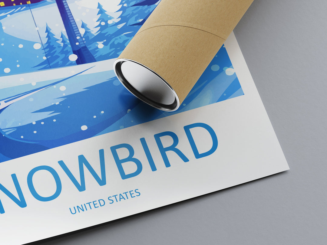 Snowbird Travel Print Wall Art Snowbird Wall Hanging Home Décor Snowbird Gift Art Lovers Ski Art Lover Gift Snowbird Print Skiing Print