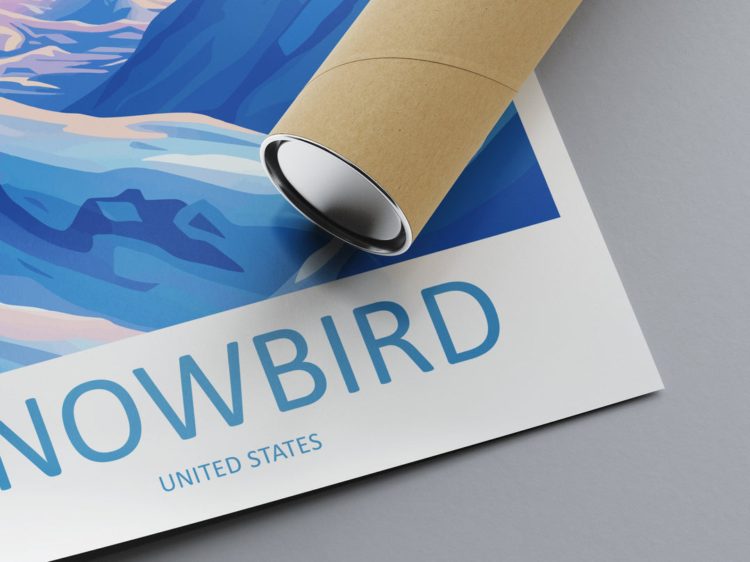 Snowbird Travel Print Wall Art Snowbird Wall Hanging Home Décor Snowbird Gift Art Lovers Ski Art Lover Gift Snowbird Print Skiing Print