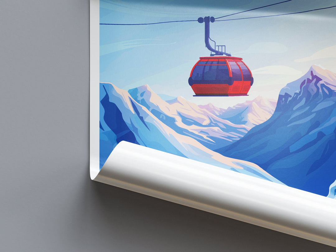 Snowbird Travel Print Wall Art Snowbird Wall Hanging Home Décor Snowbird Gift Art Lovers Ski Art Lover Gift Snowbird Print Skiing Print