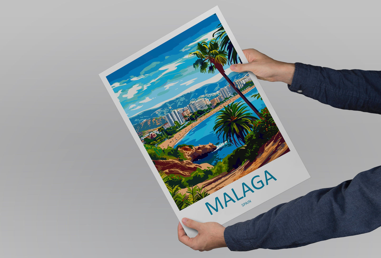 Malaga Travel Print Wall Art Malaga Wall Hanging Home Décor Malaga Gift Art Lovers Spain Art Lover Gift Malaga Wall Décor Malaga Spain Decor