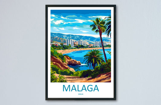 Malaga Travel Print Wall Art Malaga Wall Hanging Home Décor Malaga Gift Art Lovers Spain Art Lover Gift Malaga Wall Décor Malaga Spain Decor