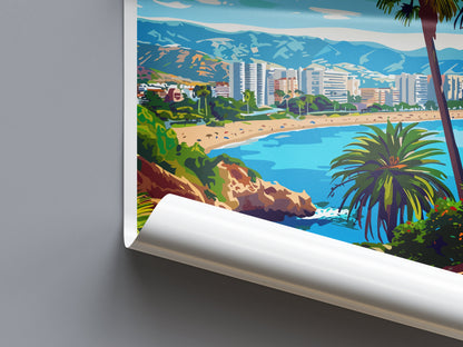 Malaga Travel Print Wall Art Malaga Wall Hanging Home Décor Malaga Gift Art Lovers Spain Art Lover Gift Malaga Wall Décor Malaga Spain Decor