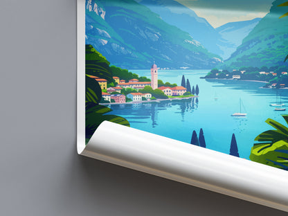 Lake Lugano Travel Print Wall Art Lake Lugano Wall Hanging Home Décor Lake Lugano Gift Art Lovers Switzerland Art Lover Gift Lugano Travel