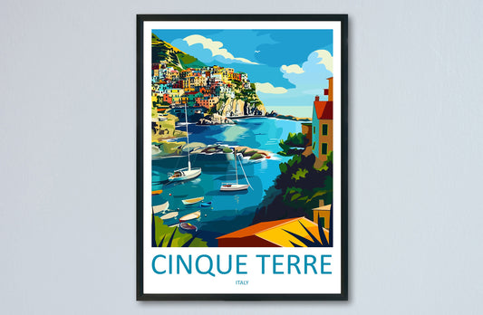 Cinque Terre Travel Print Wall Art Cinque Terre Italy Wall Hanging Home Decoration Cinque Terre Gift Art Lovers Wall Art Print Patmos Italy