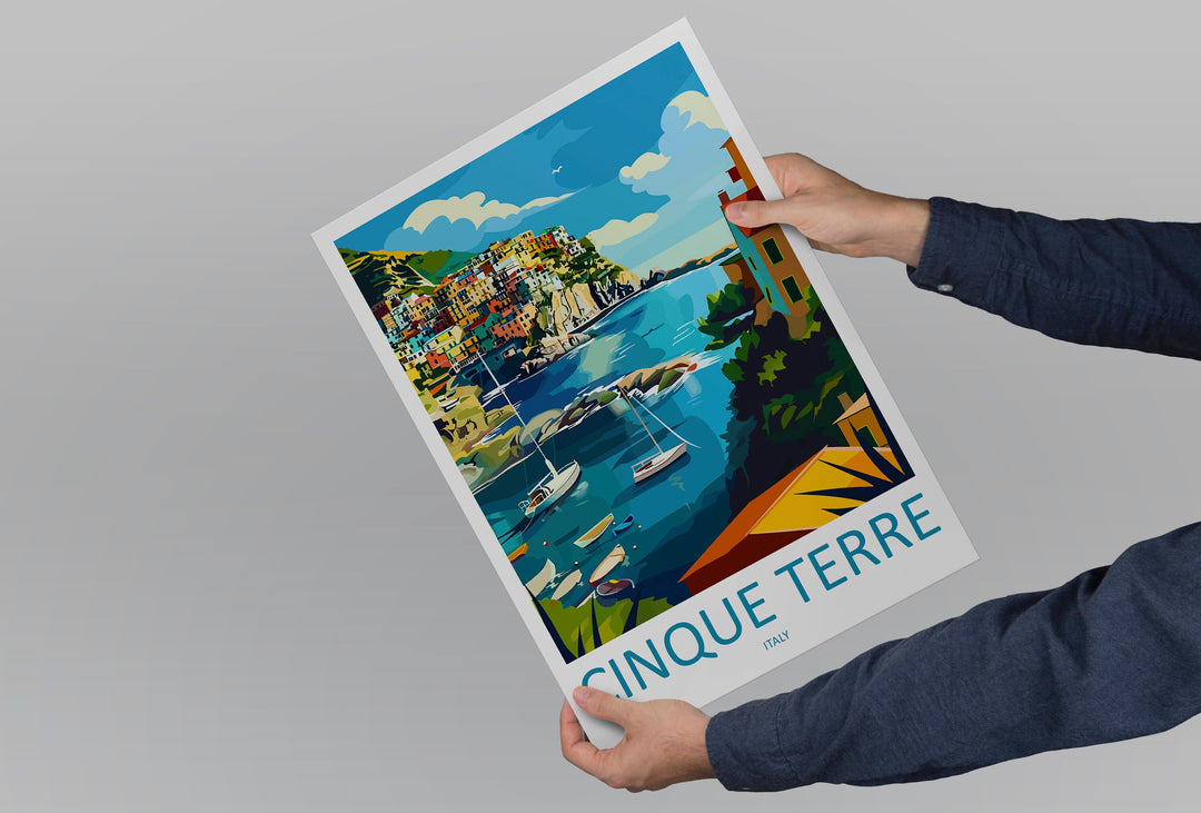 Cinque Terre Travel Print Wall Art Cinque Terre Italy Wall Hanging Home Decoration Cinque Terre Gift Art Lovers Wall Art Print Patmos Italy