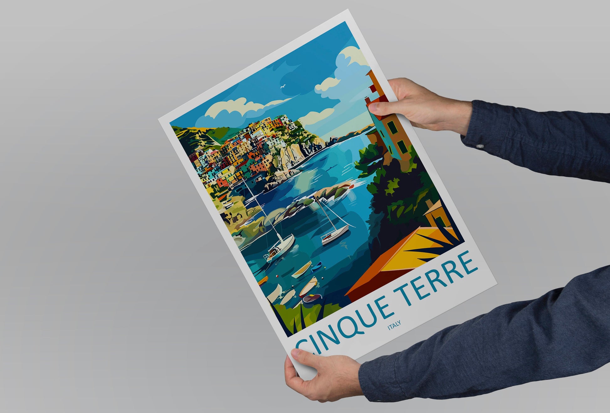 Cinque Terre Travel Print Wall Art Cinque Terre Italy Wall Hanging Home Decoration Cinque Terre Gift Art Lovers Wall Art Print Patmos Italy