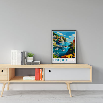 Cinque Terre Travel Print Wall Art Cinque Terre Italy Wall Hanging Home Decoration Cinque Terre Gift Art Lovers Wall Art Print Patmos Italy