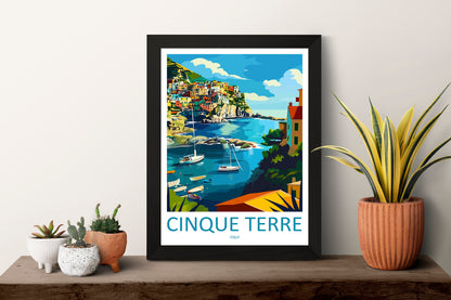 Cinque Terre Travel Print Wall Art Cinque Terre Italy Wall Hanging Home Decoration Cinque Terre Gift Art Lovers Wall Art Print Patmos Italy