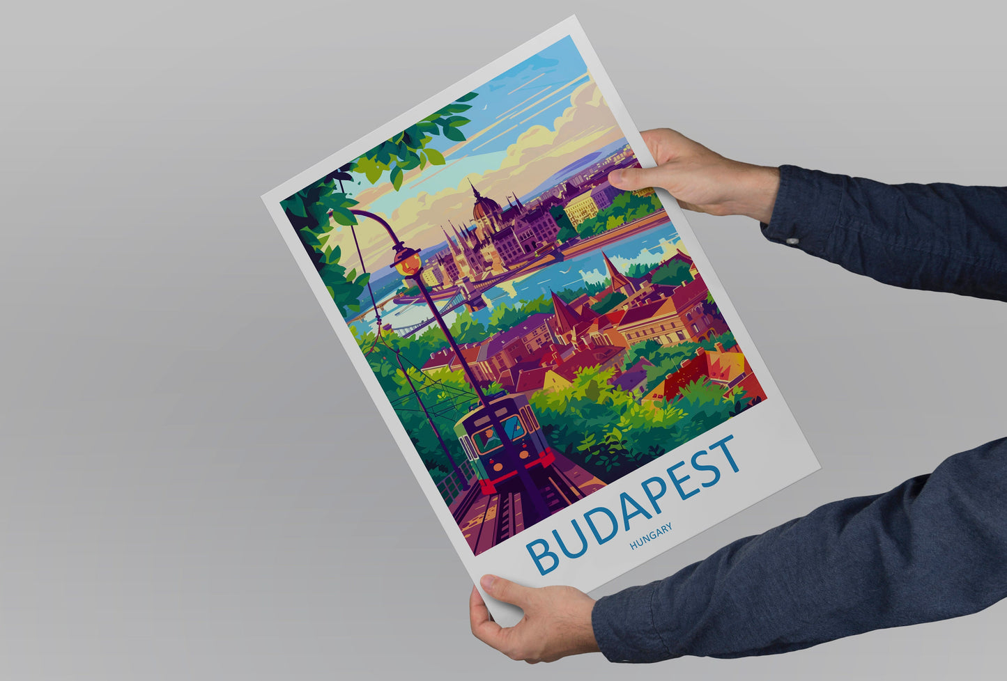 Budapest Travel Print Wall Art Budapest Wall Hanging Home Décor Budapest Gift Art Lovers Hungary Art Lover Gift Budapest Wall Décor