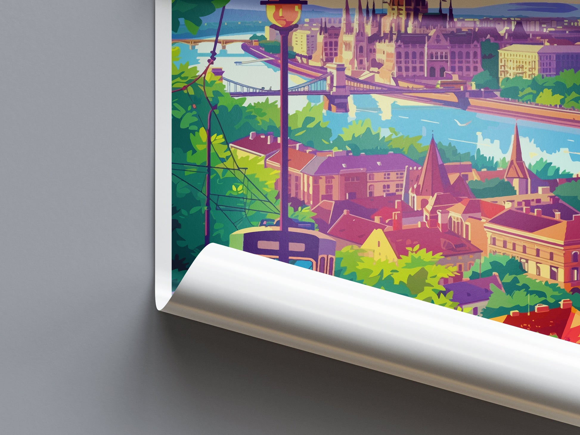 Budapest Travel Print Wall Art Budapest Wall Hanging Home Décor Budapest Gift Art Lovers Hungary Art Lover Gift Budapest Wall Décor
