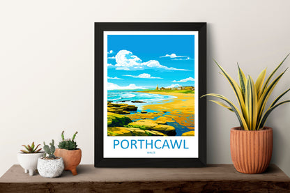Porthcawl Travel Print Wall Art Porthcawl Wall Hanging Home Décor Porthcawl Gift Art Lovers Cornwall Art Porthcawl Gift