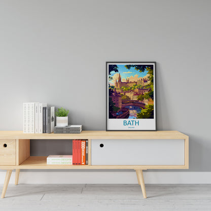 Bath Travel Print Wall Art Bath Wall Hanging Home Décor Bath Gift Art Lovers England Art Lover Gift Bath City England Travel Art Gift
