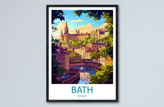 Bath Travel Print Wall Art Bath Wall Hanging Home Décor Bath Gift Art Lovers England Art Lover Gift Bath City England Travel Art Gift