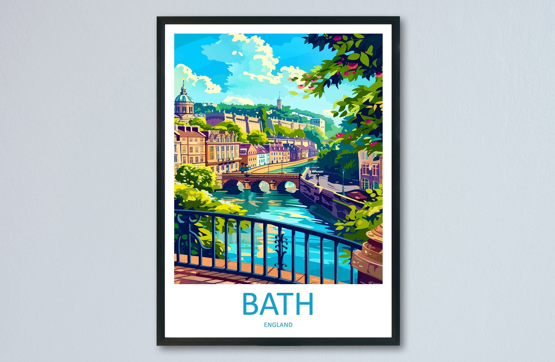 Bath Travel Print Wall Art Bath Wall Hanging Home Décor Bath Gift Art Lovers England Art Lover Gift Bath City England Travel Art Gift