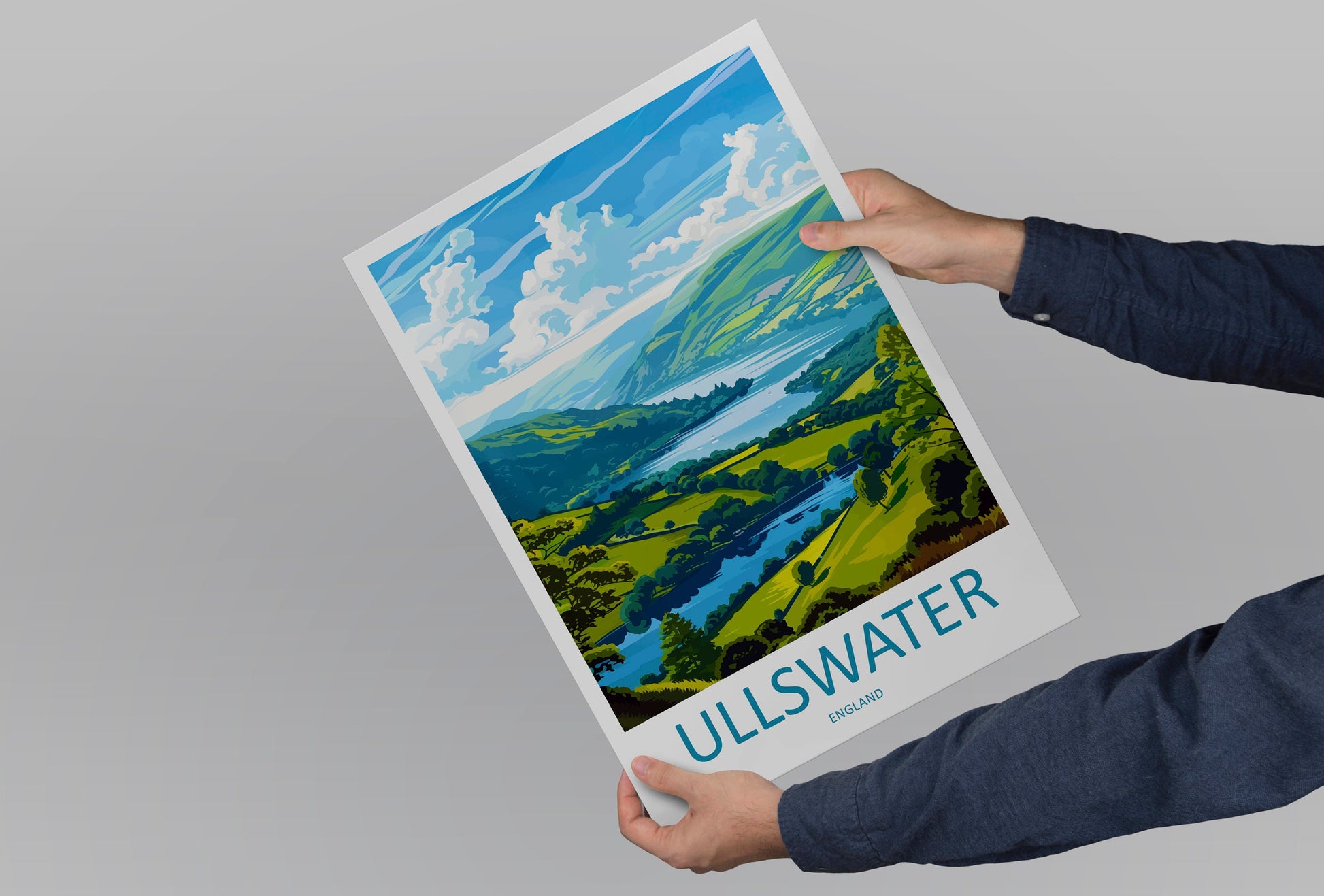 Ullswater Travel Print Wall Art Ullswater Wall Hanging Home Decoration Ullswater Gift Art Lovers Wall Art Print Art Ullswater Travel Art