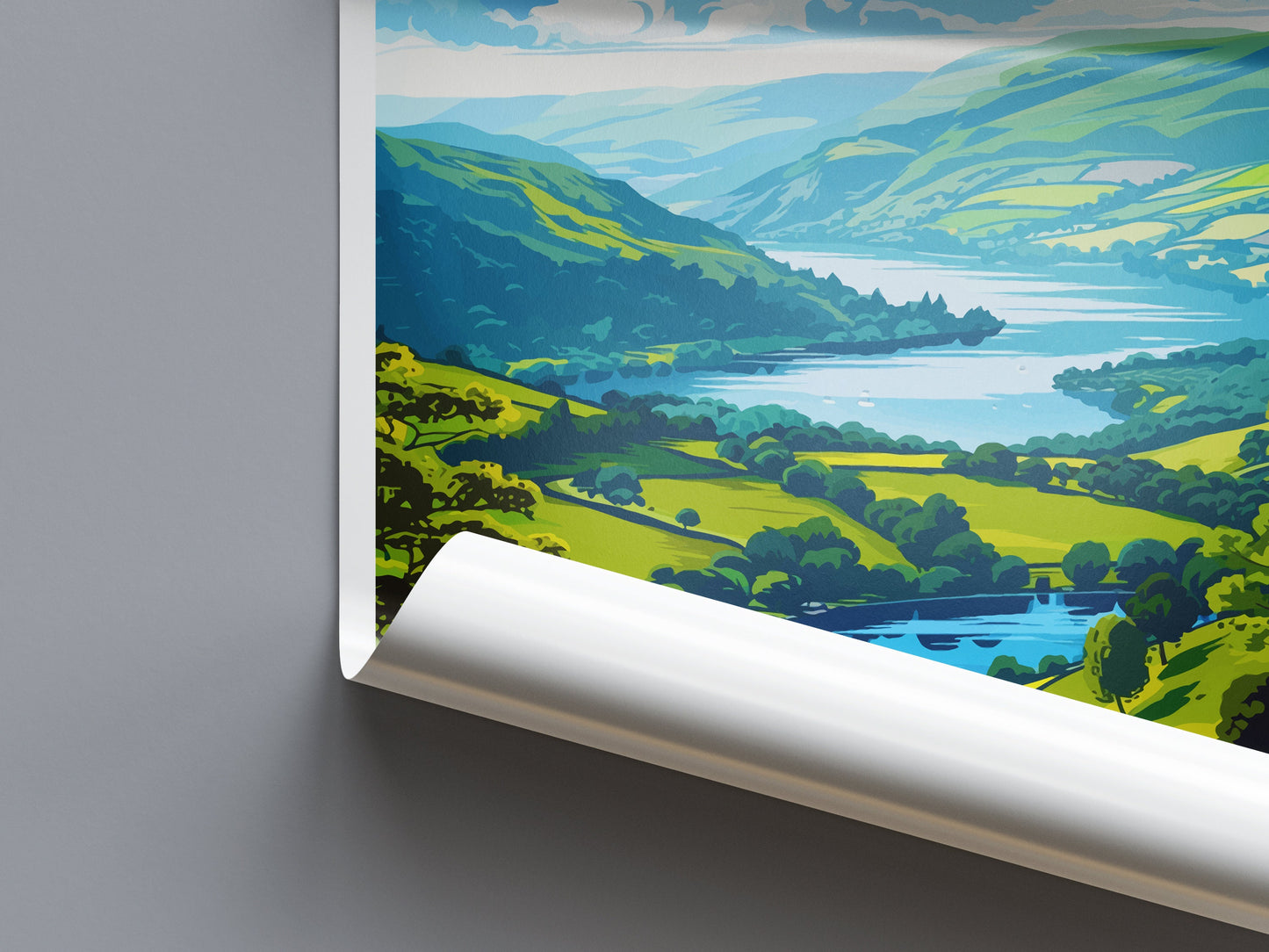 Ullswater Travel Print Wall Art Ullswater Wall Hanging Home Decoration Ullswater Gift Art Lovers Wall Art Print Art Ullswater Travel Art