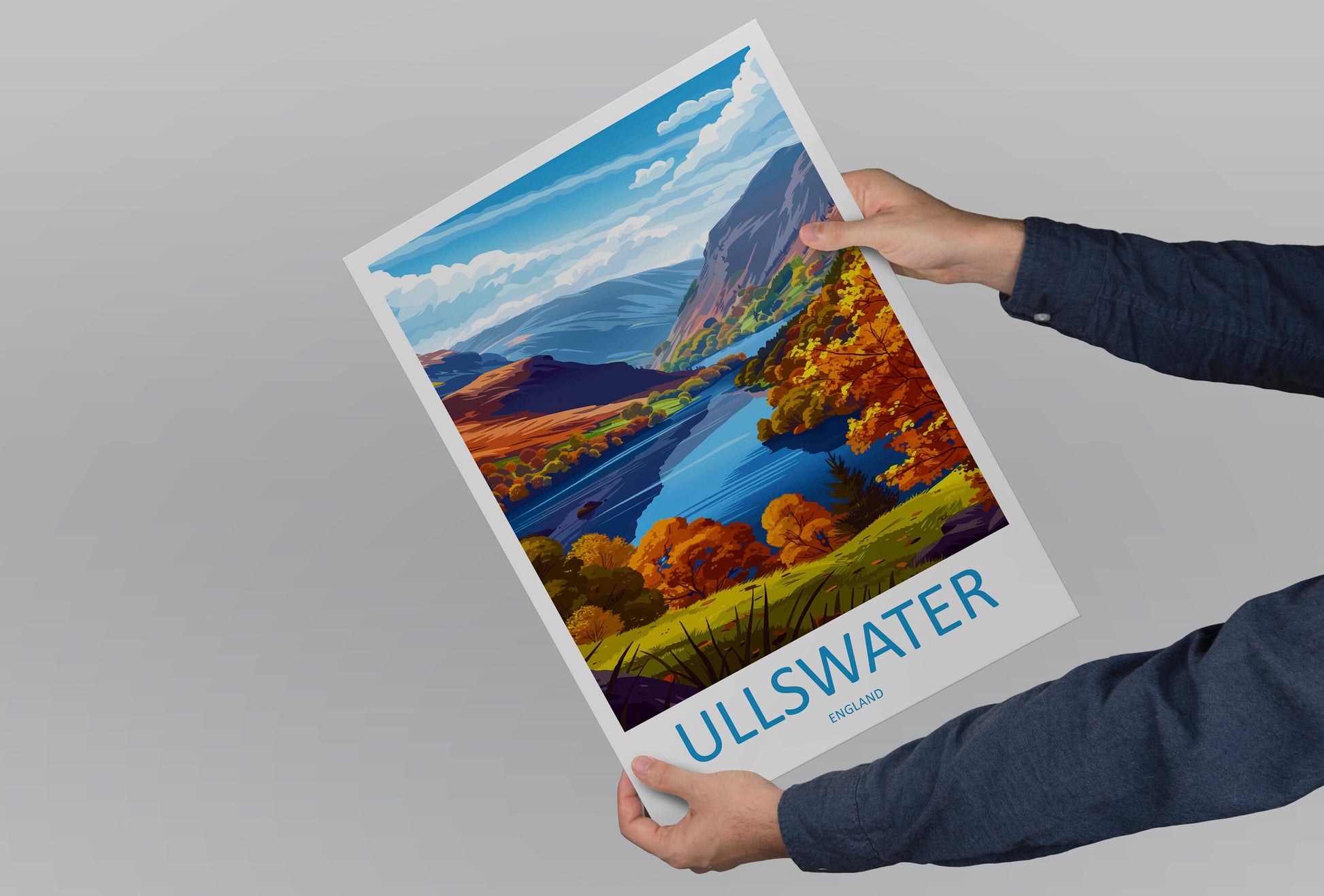 Ullswater Travel Print Wall Art Ullswater Wall Hanging Home Decoration Ullswater Gift Art Lovers Wall Art Print Art Ullswater Travel Art