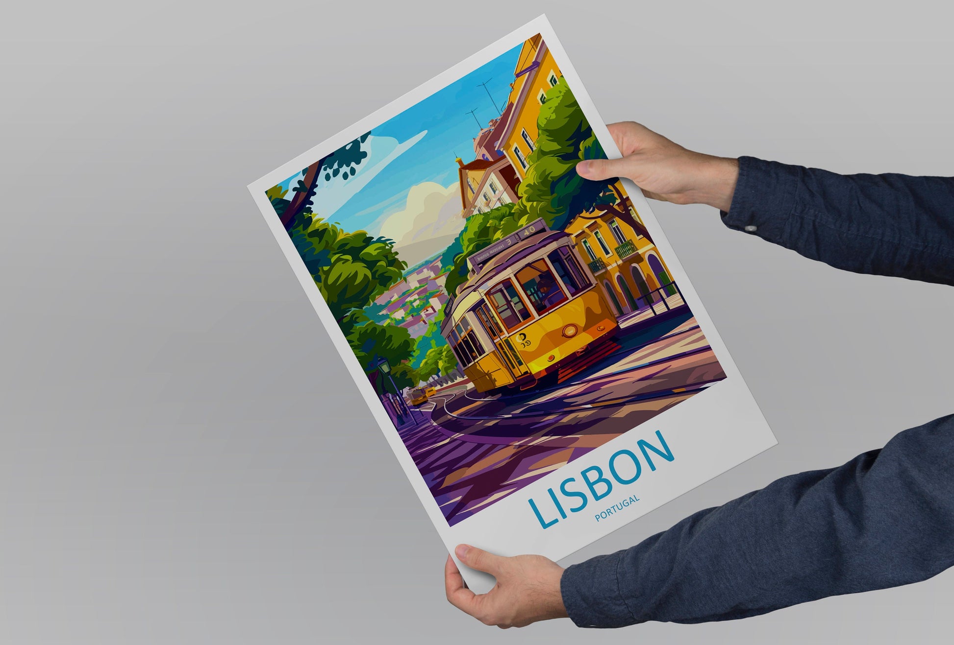 Lisbon Travel Print Wall Art Lisbon Wall Hanging Home Décor Lisbon Gift Art Lovers Portugal Art Lover Gift Lisbon Poster