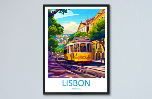 Lisbon Travel Print Wall Art Lisbon Wall Hanging Home Décor Lisbon Gift Art Lovers Portugal Art Lover Gift Lisbon Poster