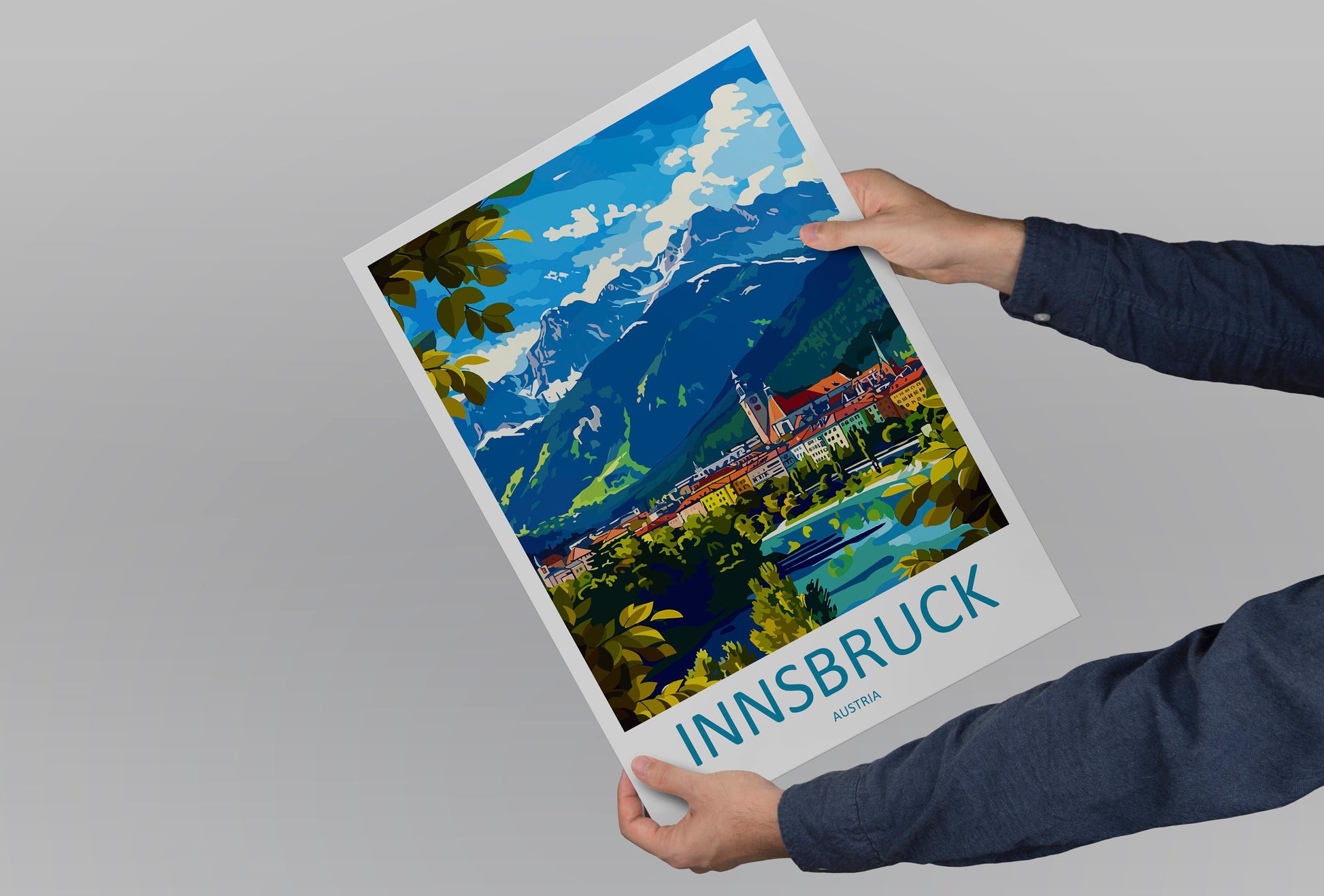 Innsbruck Print Innsbruck Home Decor Landscape Art Print Innsbruck Wall Art for Austria Enthusiast Gift Wall Hanging Innsbruck Austria Print