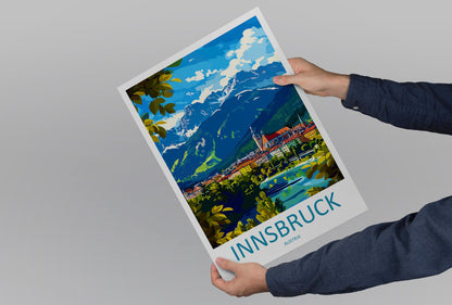 Innsbruck Print Innsbruck Home Decor Landscape Art Print Innsbruck Wall Art for Austria Enthusiast Gift Wall Hanging Innsbruck Austria Print