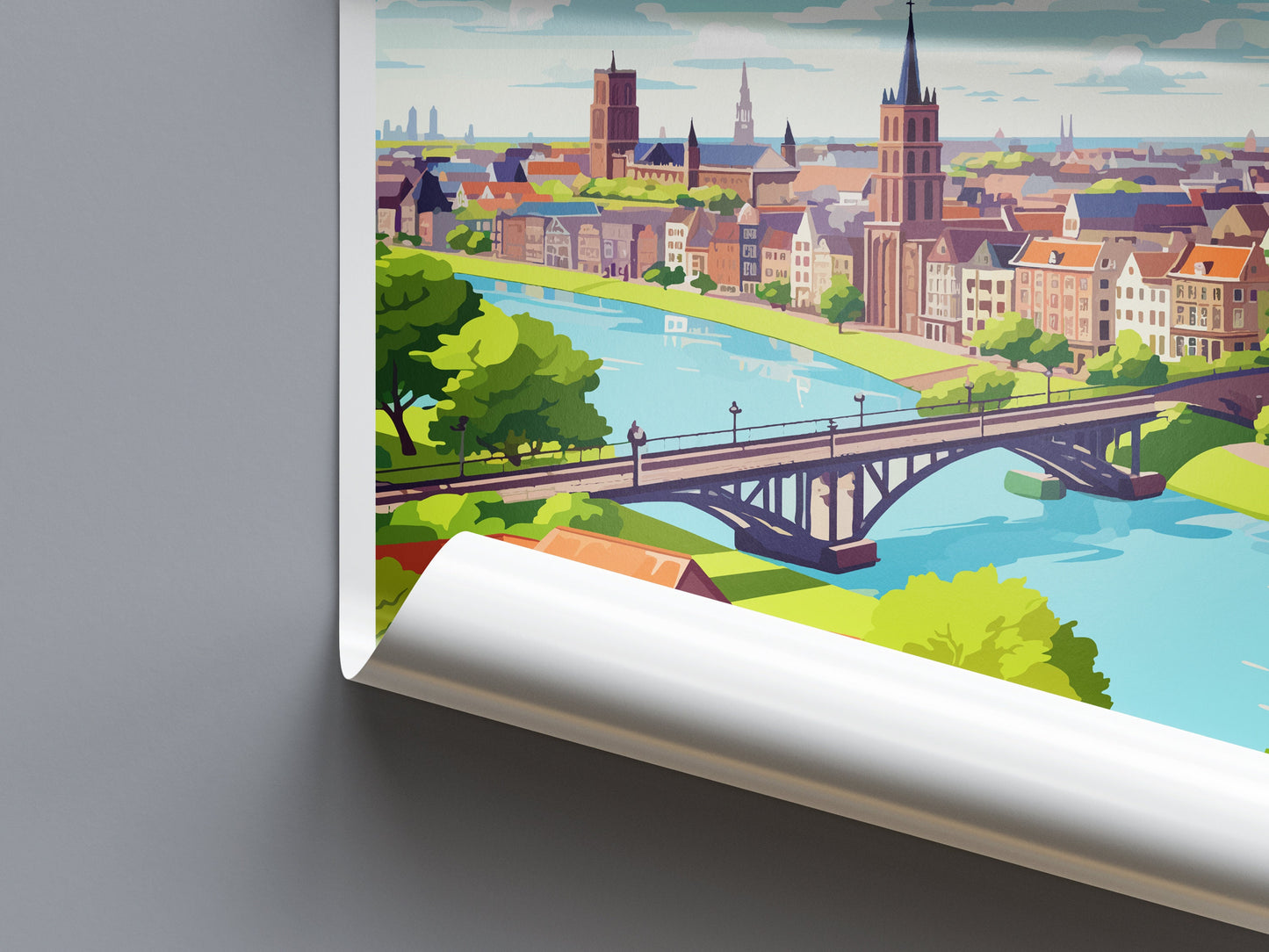 Nijmegen Travel Print Wall Art Nijmegen Wall Hanging Home Décor Nijmegen Gift Art Lovers Netherlands Art Lover Gift Nijmegen Travel Wall Art