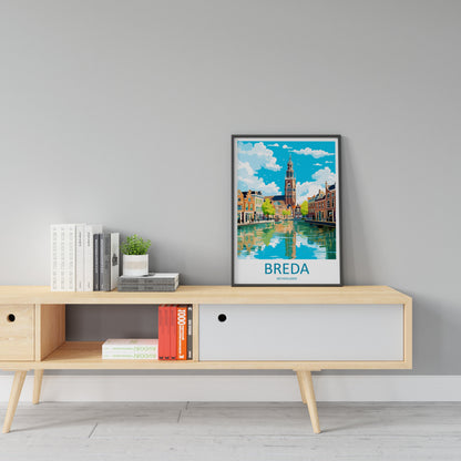 Breda Travel Print Wall Art Breda Wall Hanging Home Décor Breda Gift Art Lovers Netherlands Art Lover Gift Breda Travel Art Poster