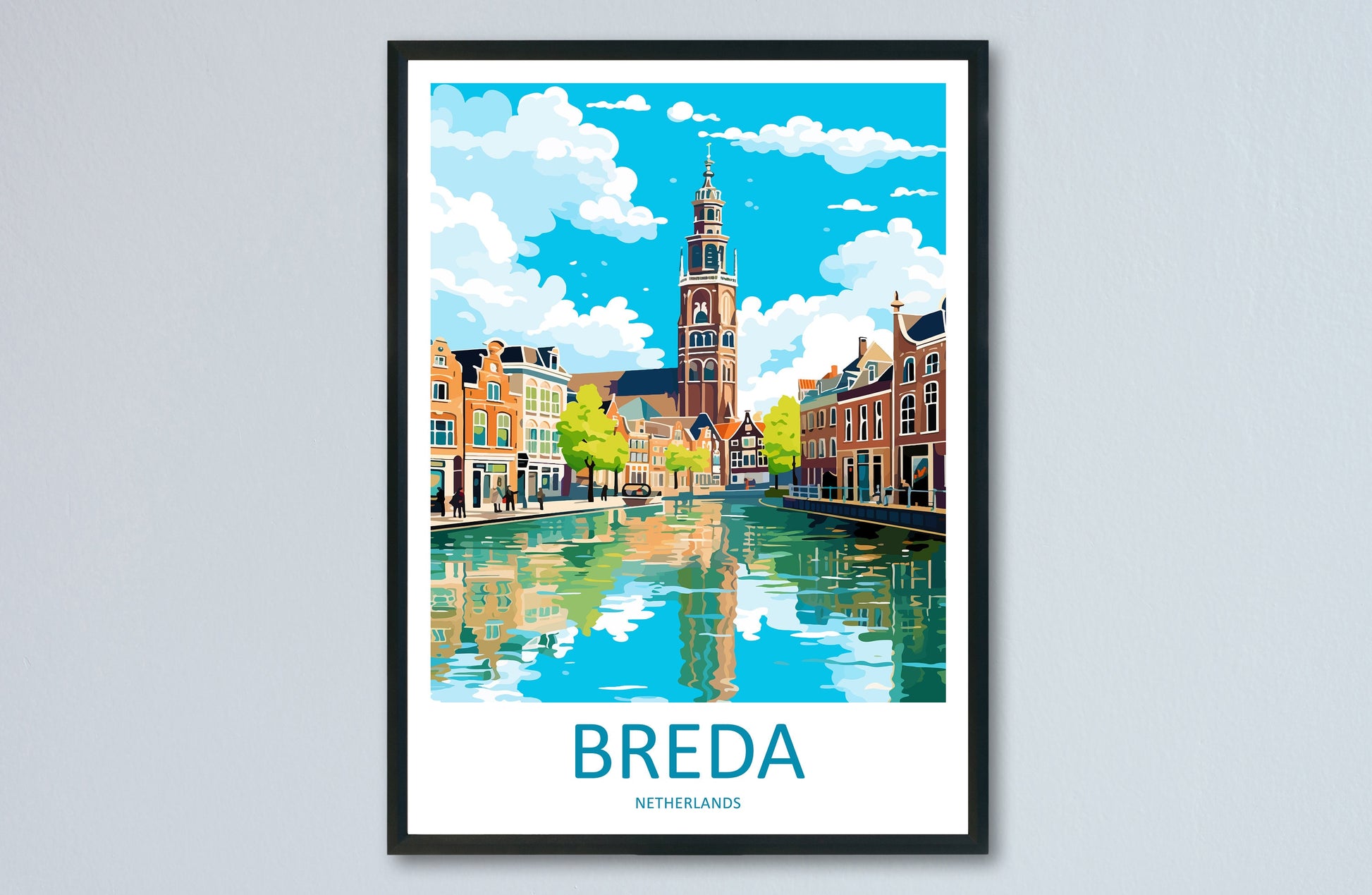 Breda Travel Print Wall Art Breda Wall Hanging Home Décor Breda Gift Art Lovers Netherlands Art Lover Gift Breda Travel Art Poster