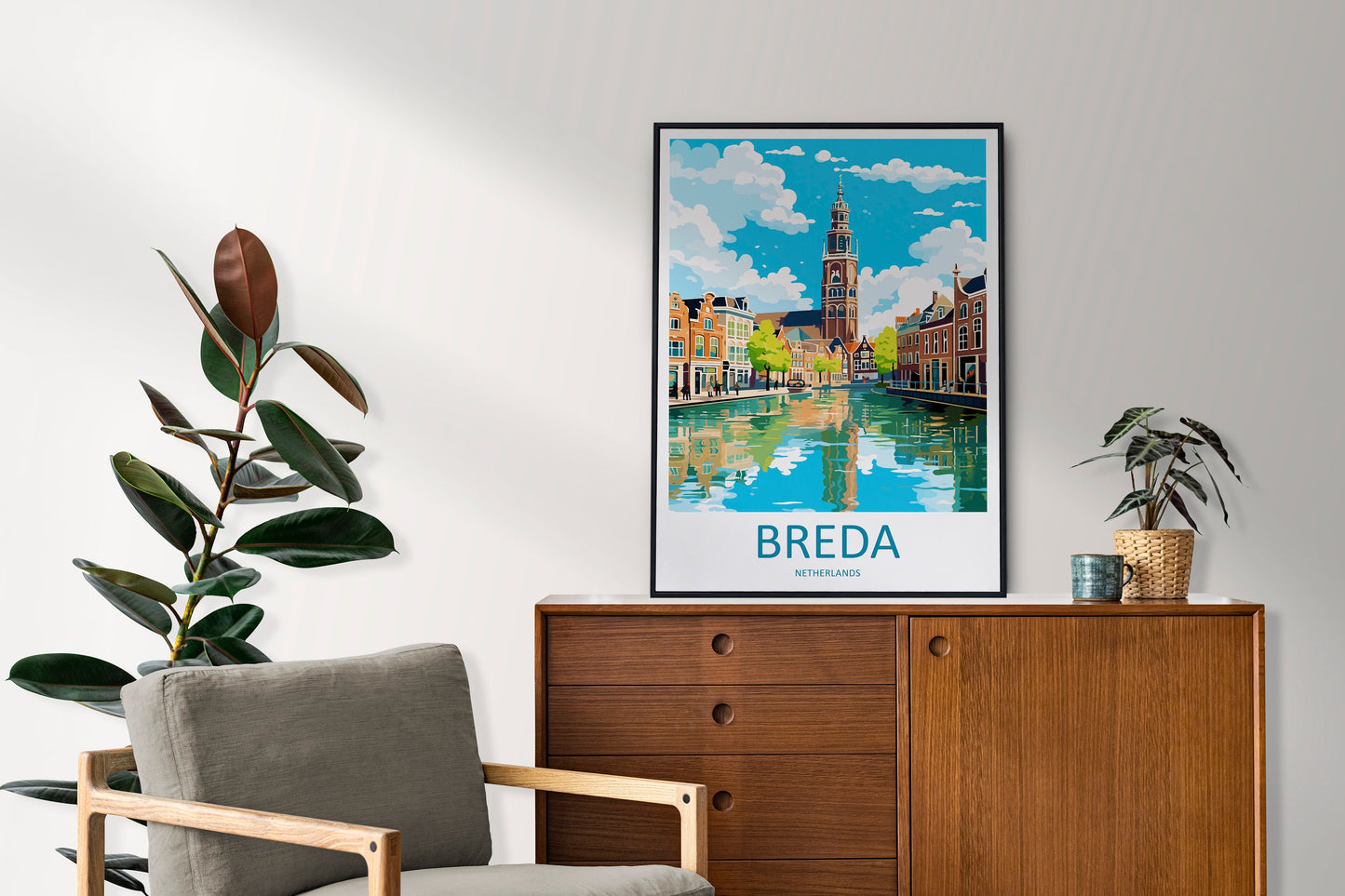 Breda Travel Print Wall Art Breda Wall Hanging Home Décor Breda Gift Art Lovers Netherlands Art Lover Gift Breda Travel Art Poster