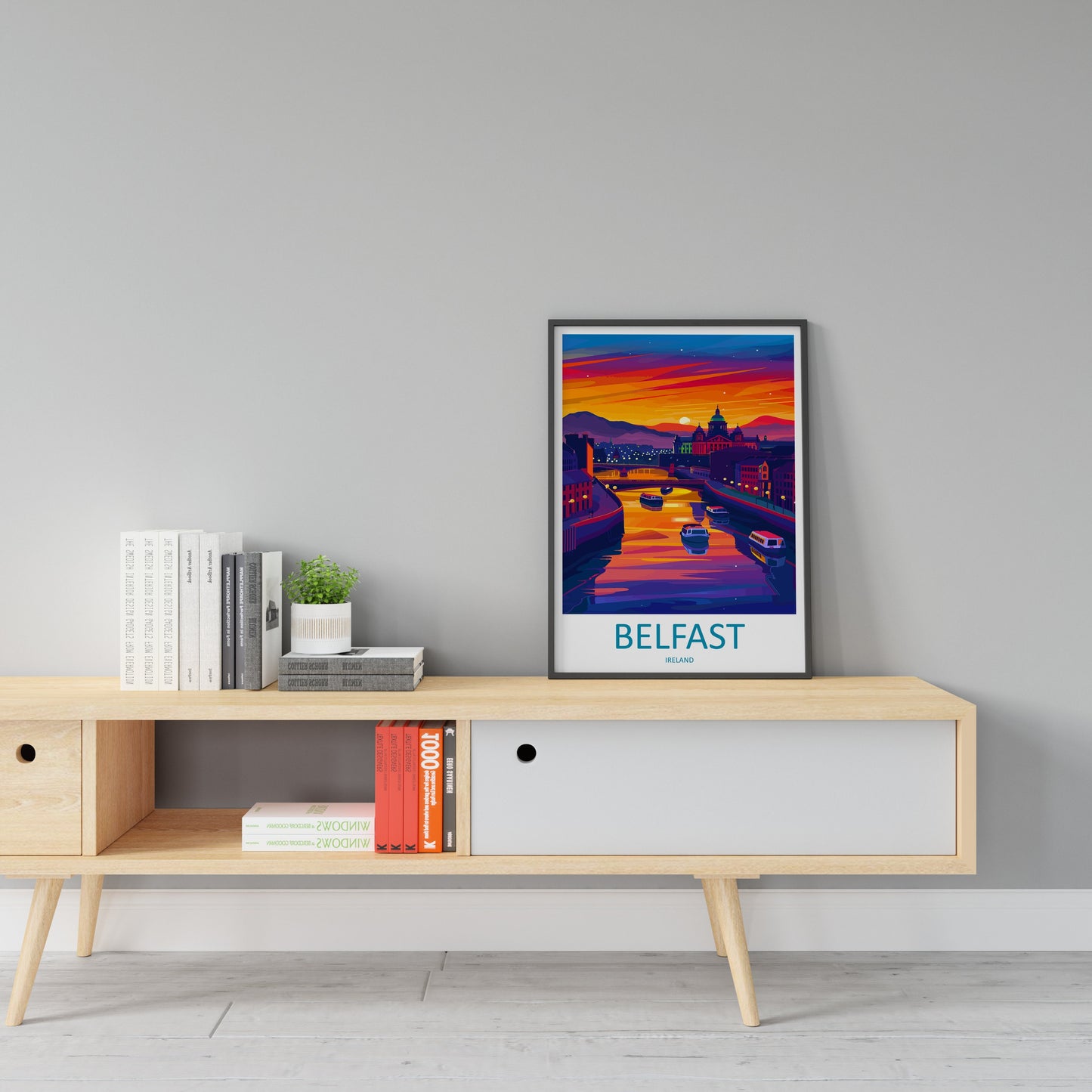Belfast Travel Print Wall Art Belfast Wall Hanging Home Décor Belfast Gift Art Lovers Ireland Art Lover Gift Belfast Travel Art Gift