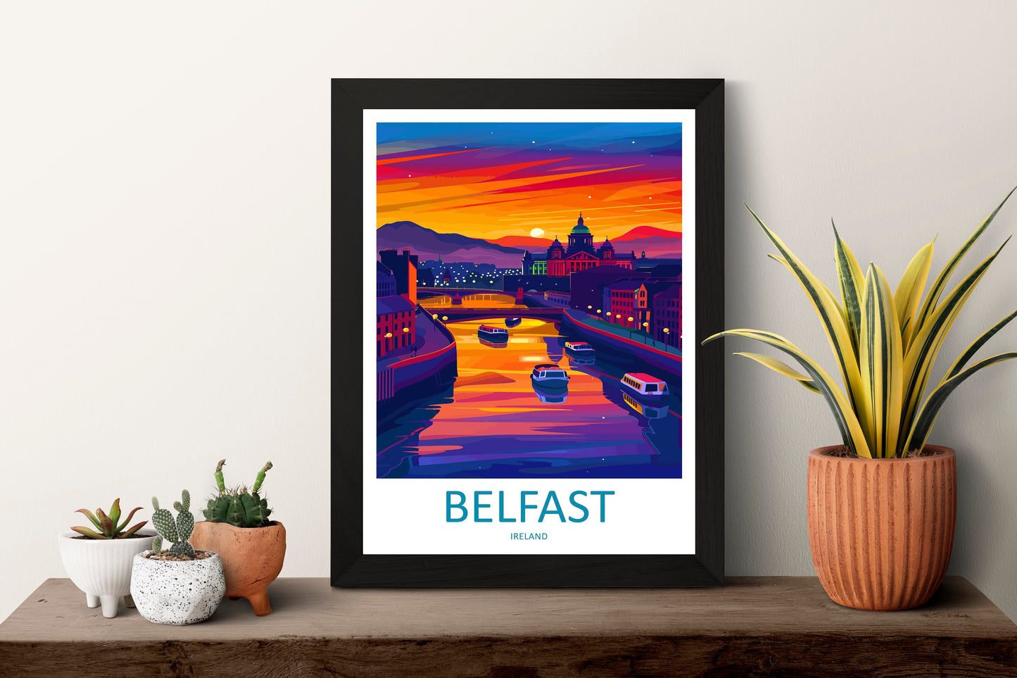 Belfast Travel Print Wall Art Belfast Wall Hanging Home Décor Belfast Gift Art Lovers Ireland Art Lover Gift Belfast Travel Art Gift
