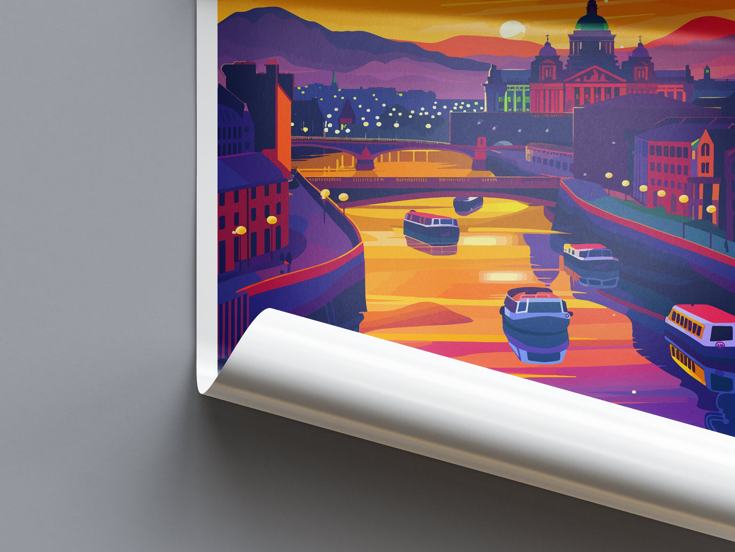 Belfast Travel Print Wall Art Belfast Wall Hanging Home Décor Belfast Gift Art Lovers Ireland Art Lover Gift Belfast Travel Art Gift