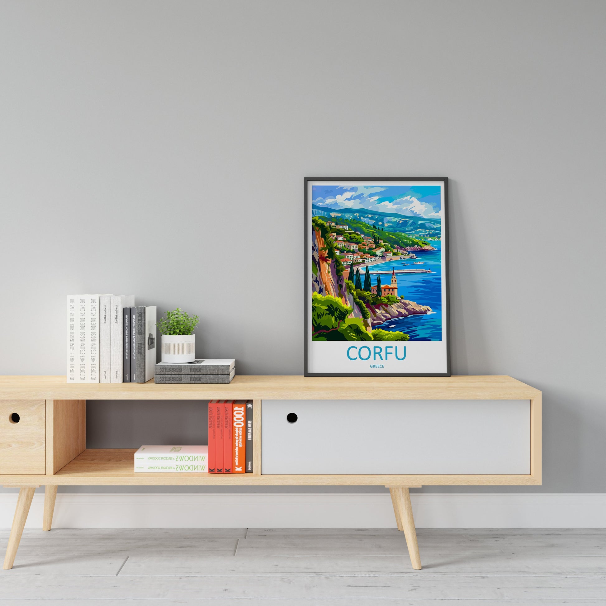 Corfu Travel Print Wall Art Corfu Greece Wall Hanging Home Decoration Corfu Gift Art Lovers Wall Art Print Corfu Wall Décor Greece Poster