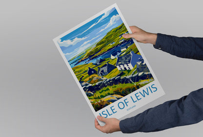 Isle Of Lewis Travel Print Wall Art Isle Of Lewis Wall Hanging Home Décor Isle Of Lewis Gift Art Lovers Scotland Art Lover Gift Isle Poster